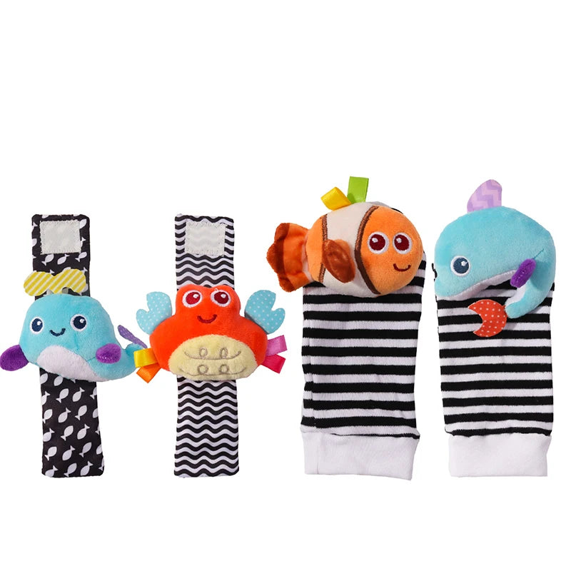 Baby Toys 0 6 12 Months Cute Stuffed Animals Baby Rattle Socks Wrist Baby Rattles Newborn Toys Make Sounds Games For Babies