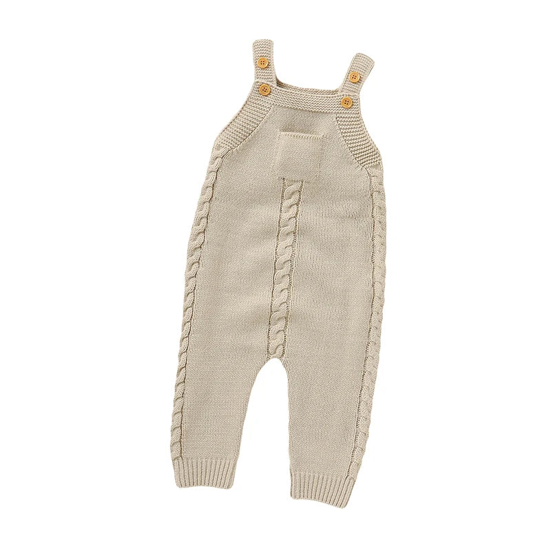 Baby Rompers for Boys Girls Solid Sleeveless Knitted Jumpsuits Playsuits 0-18m One Piece Newborn Netural Outfits Toddler Clothes
