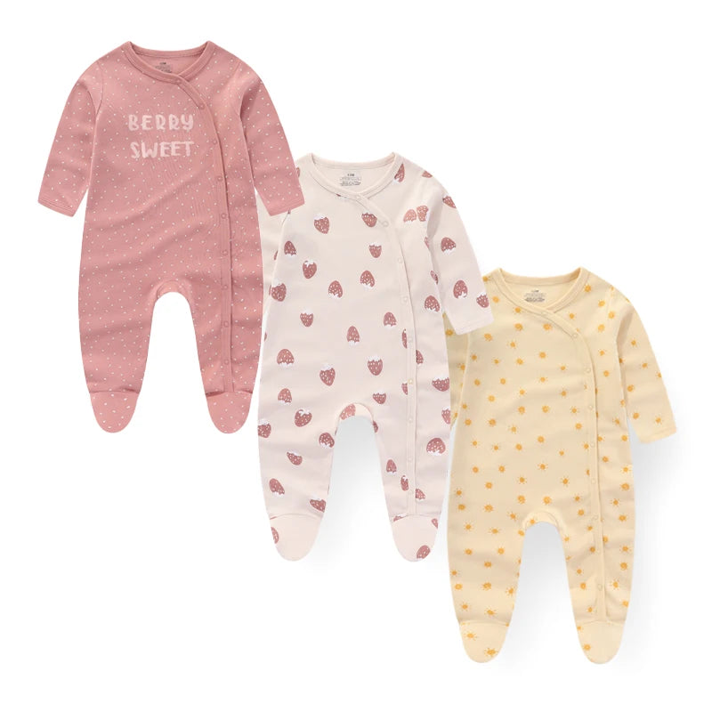 3PCS/Set Autumn Unisex Baby Rompers Cotton Soft Newborn Boy Girl Jumpsuit 2023 Infant Winter Onesies Clothes
