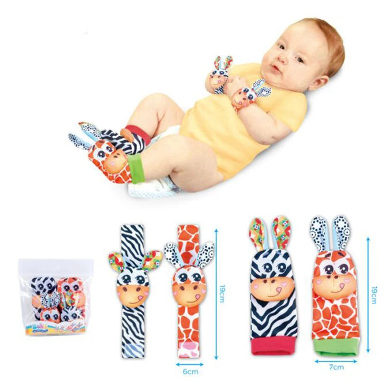 Baby Toys 0 6 12 Months Cute Stuffed Animals Baby Rattle Socks Wrist Baby Rattles Newborn Toys Make Sounds Games For Babies