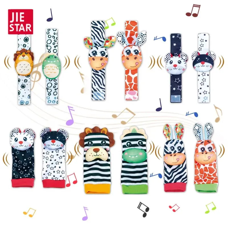 Baby Toys 0 6 12 Months Cute Stuffed Animals Baby Rattle Socks Wrist Baby Rattles Newborn Toys Make Sounds Games For Babies