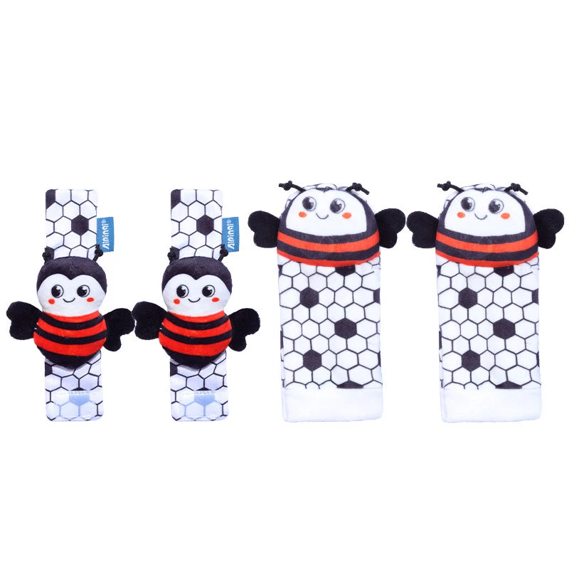 Baby Toys 0 6 12 Months Cute Stuffed Animals Baby Rattle Socks Wrist Baby Rattles Newborn Toys Make Sounds Games For Babies