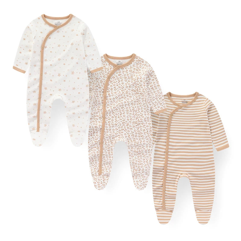 3PCS/Set Autumn Unisex Baby Rompers Cotton Soft Newborn Boy Girl Jumpsuit 2023 Infant Winter Onesies Clothes