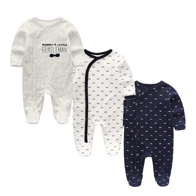 3PCS/Set Autumn Unisex Baby Rompers Cotton Soft Newborn Boy Girl Jumpsuit 2023 Infant Winter Onesies Clothes