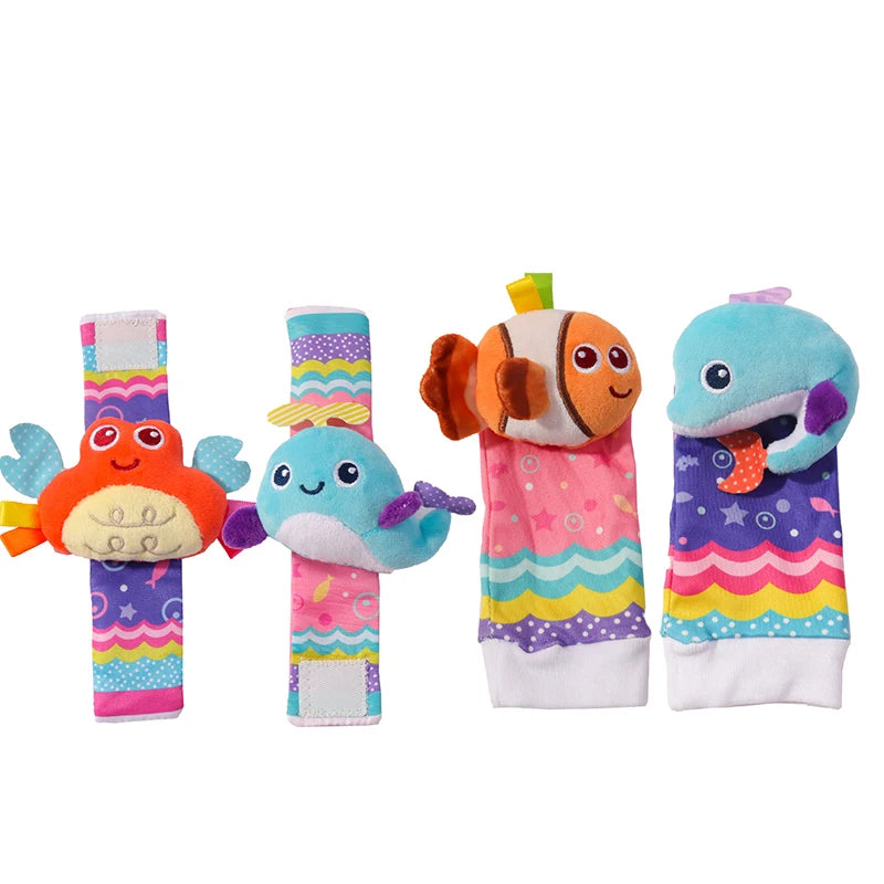 Baby Toys 0 6 12 Months Cute Stuffed Animals Baby Rattle Socks Wrist Baby Rattles Newborn Toys Make Sounds Games For Babies