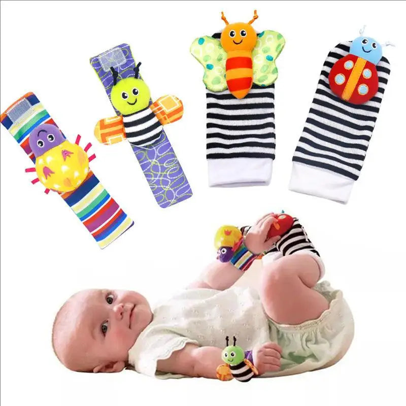 Baby Toys 0 6 12 Months Cute Stuffed Animals Baby Rattle Socks Wrist Baby Rattles Newborn Toys Make Sounds Games For Babies
