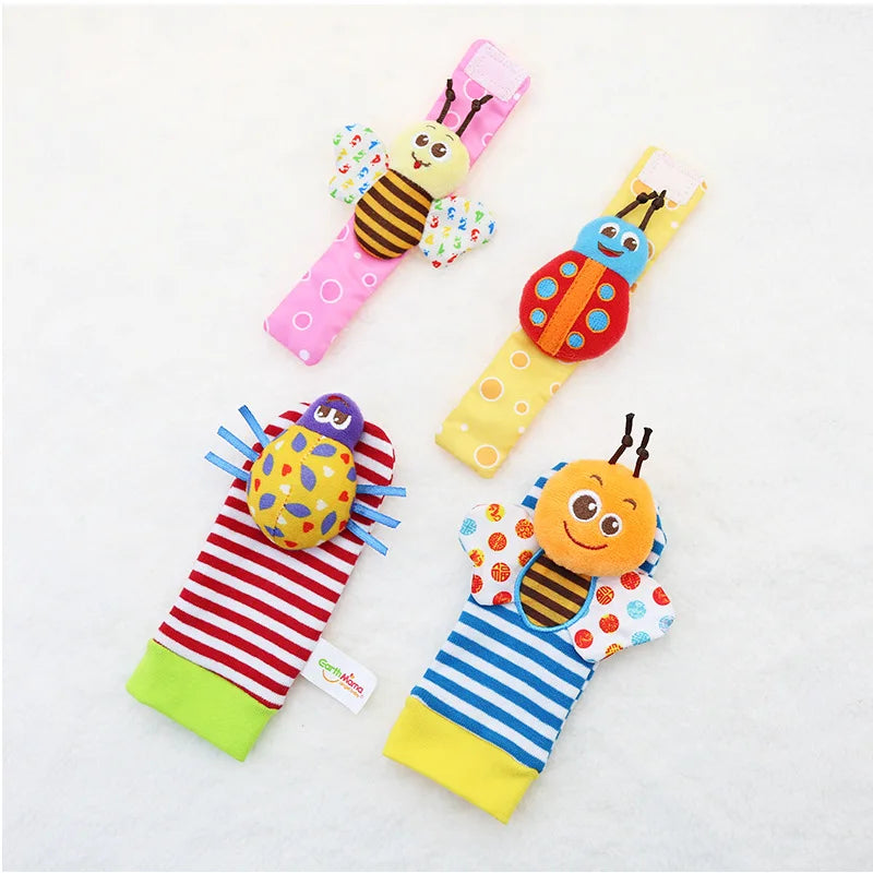 Baby Toys 0 6 12 Months Cute Stuffed Animals Baby Rattle Socks Wrist Baby Rattles Newborn Toys Make Sounds Games For Babies